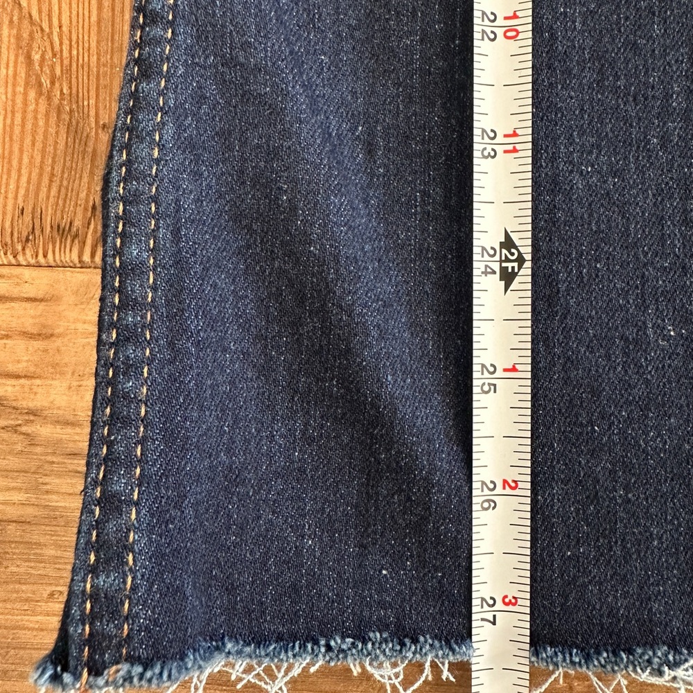 New ZARA Marine Straight Wide Leg High Waist Patch Pocket Dark Blue Jeans 4 - Picture 14 of 14